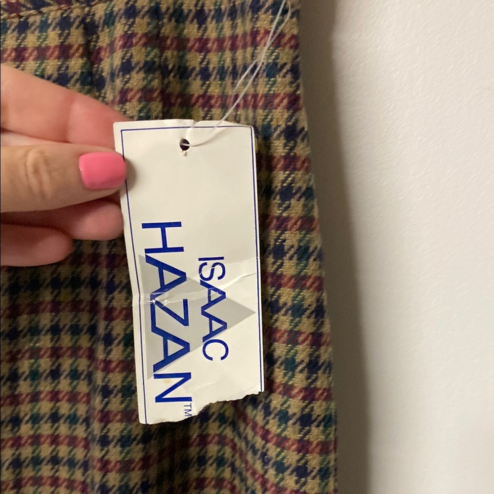 ISAAC HAZAN Vintage Wool Blend Midi Pencil Skirt - Picture 4 of 11